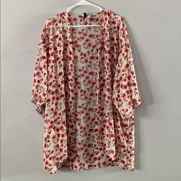 Floral chiffon kimono top - Picture 1 of 3